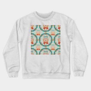 Cute Sheep Christmas Wreath Crewneck Sweatshirt